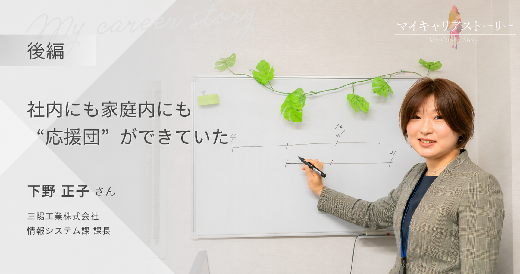 『社内にも家庭内にも“応援団”ができていた』<br>三陽工業株式会社 情報システム課 課長 下野正子さん【後編】のイメージ画像